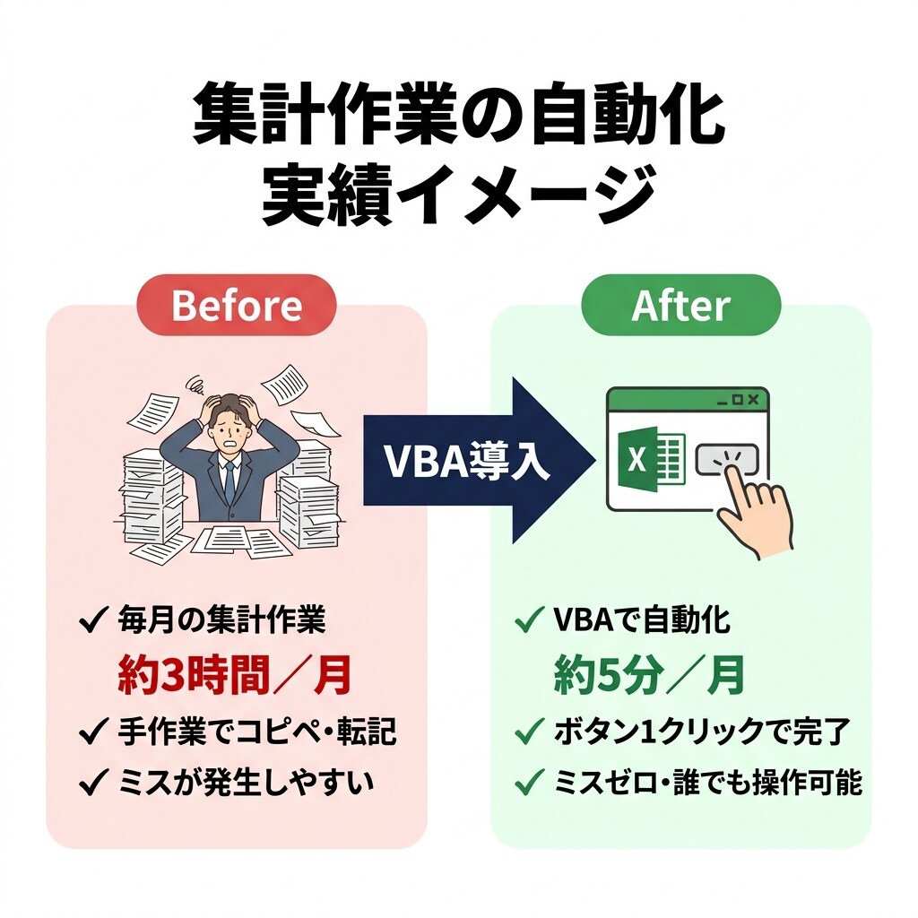集計作業のVBA自動化（制作サンプル）