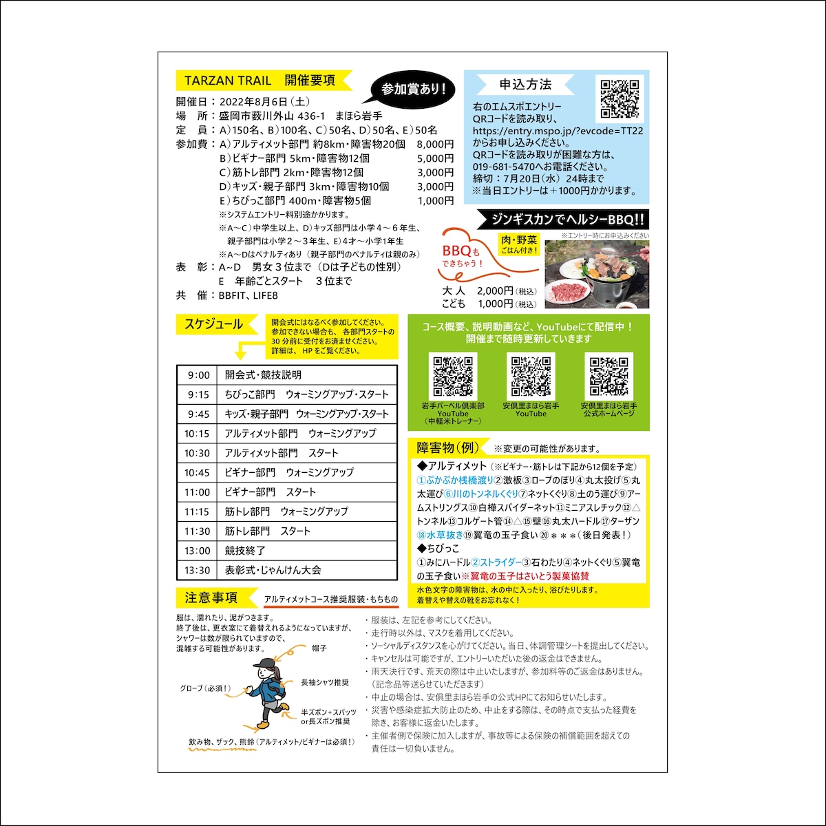 A4イベントチラシ裏面（TARZAN TRAIL）