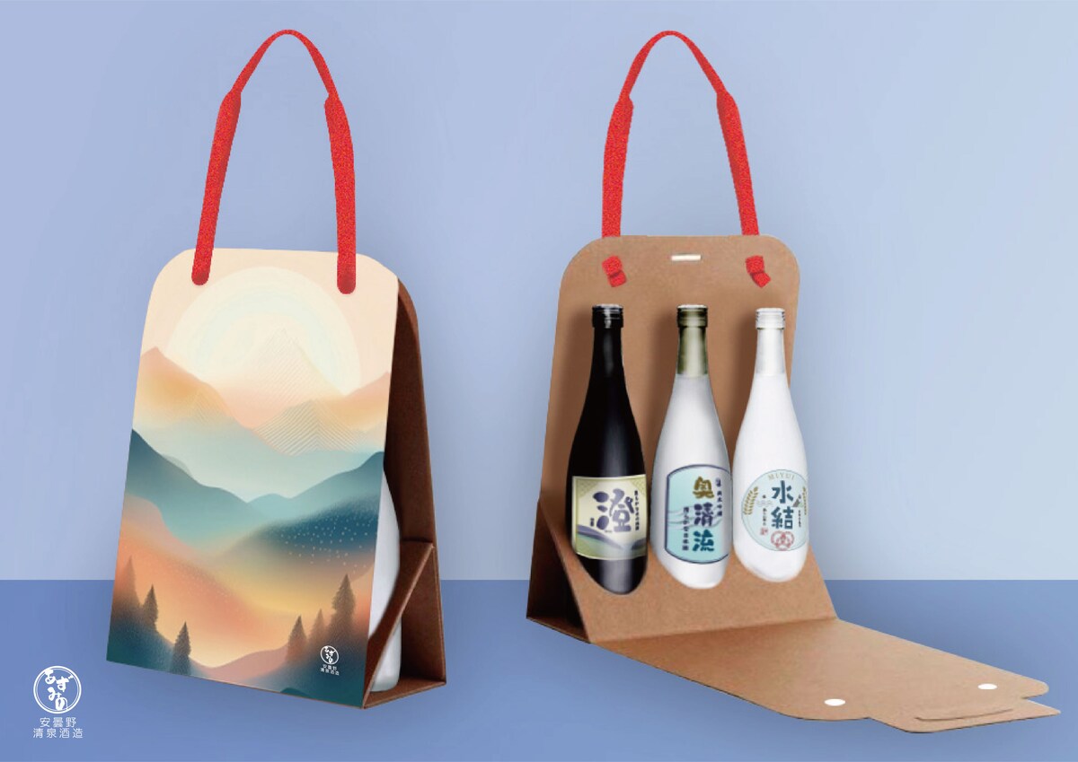 安曇野清泉酒造　日本酒包装パッケージ・ラベルデザイン