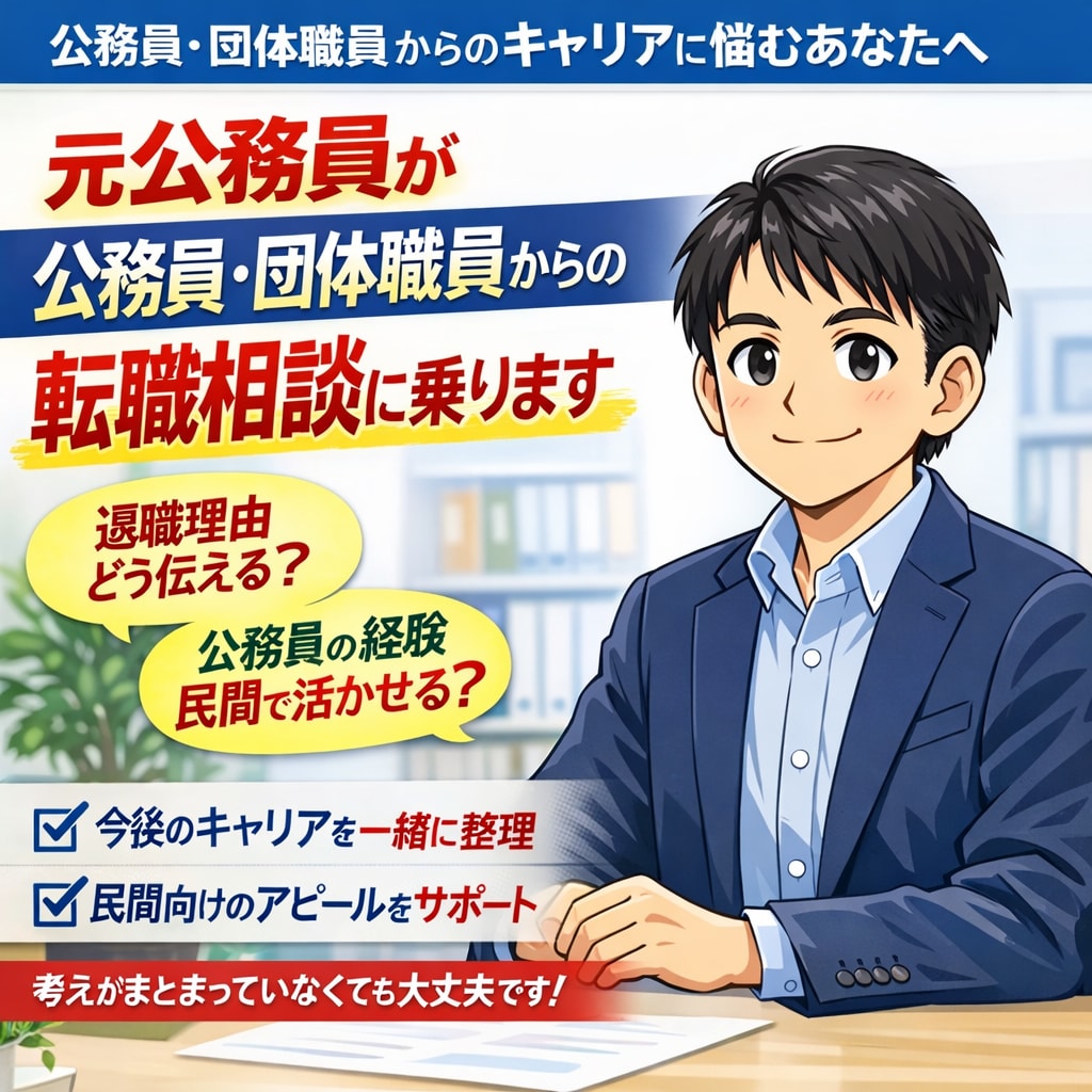 脱公務員！感じたこと、良かったこと、苦労した経験を活かしたい