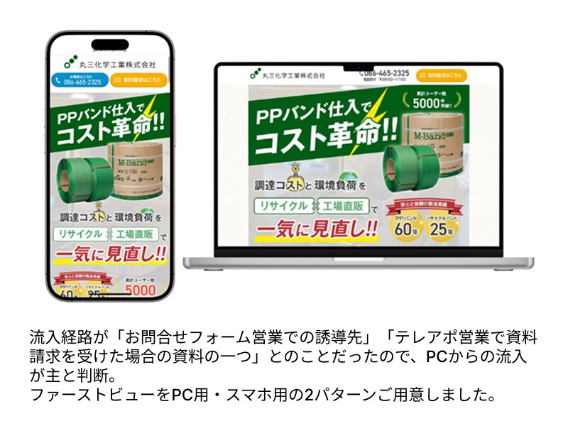 PPバンド資料請求獲得LP