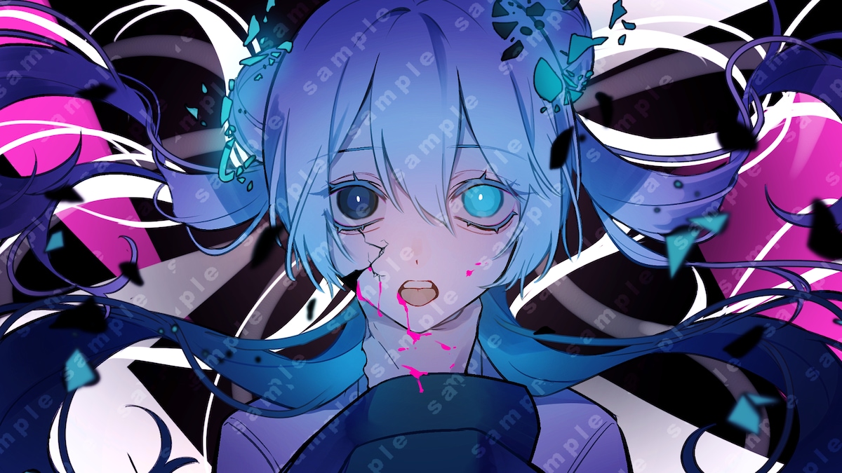 【依頼絵】Youtubeサムネイル・歌ってみた用イラスト