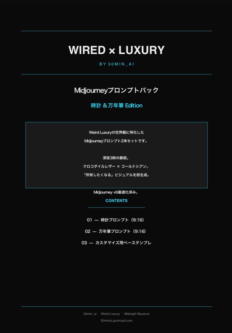 Weird Luxuryプロンプトパック表紙