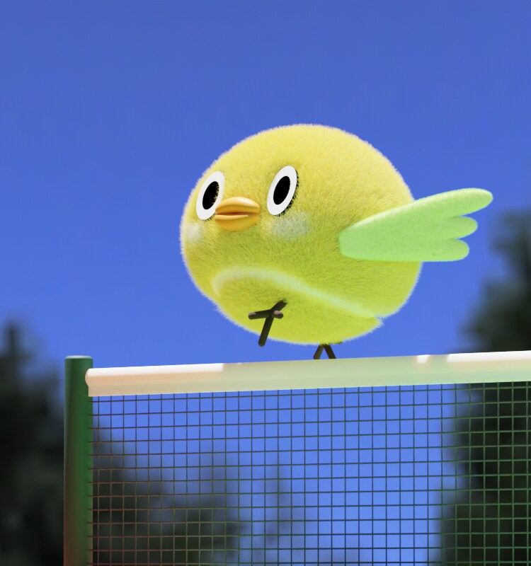 テニススクールのキャラクターの３D化