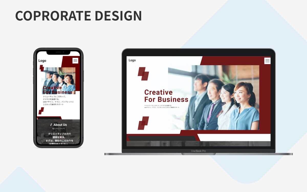 クリエイティブ会社のデモサイトデザインを制作いたしました。