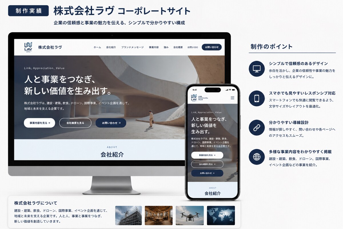 コーポレートサイト制作実績