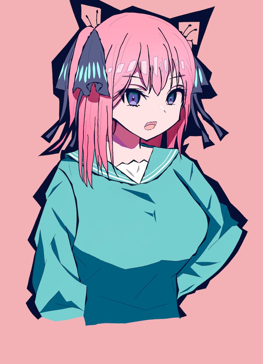 デフォルメの効いたバストアップ立ち絵
