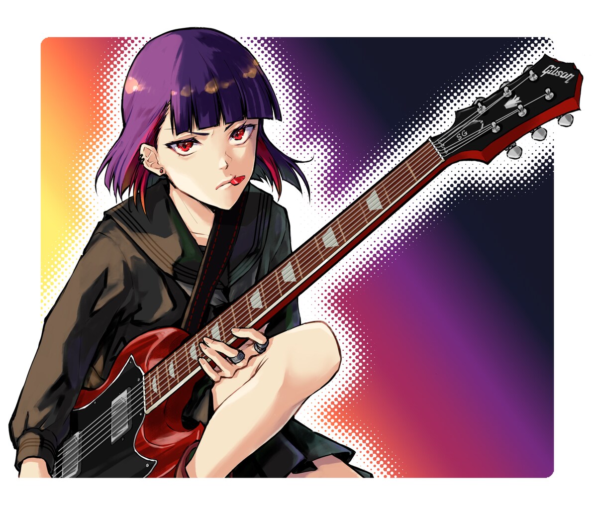 ギターを持つ少女