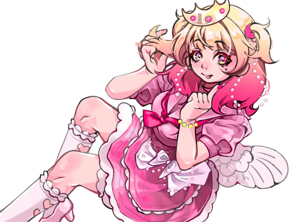 ポップでガーリー線が太め