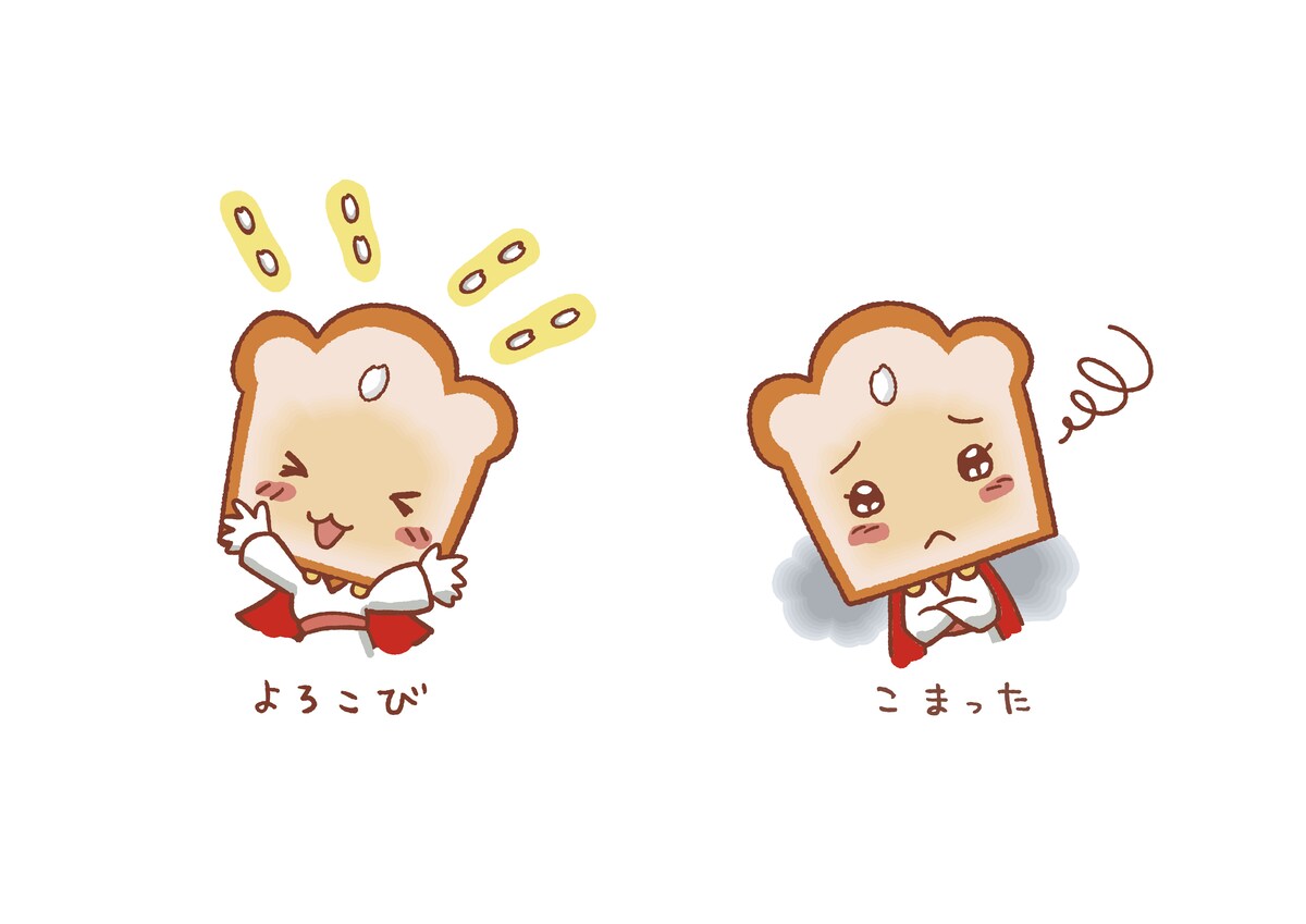 ゆるキャラ表情バリエーション制作例