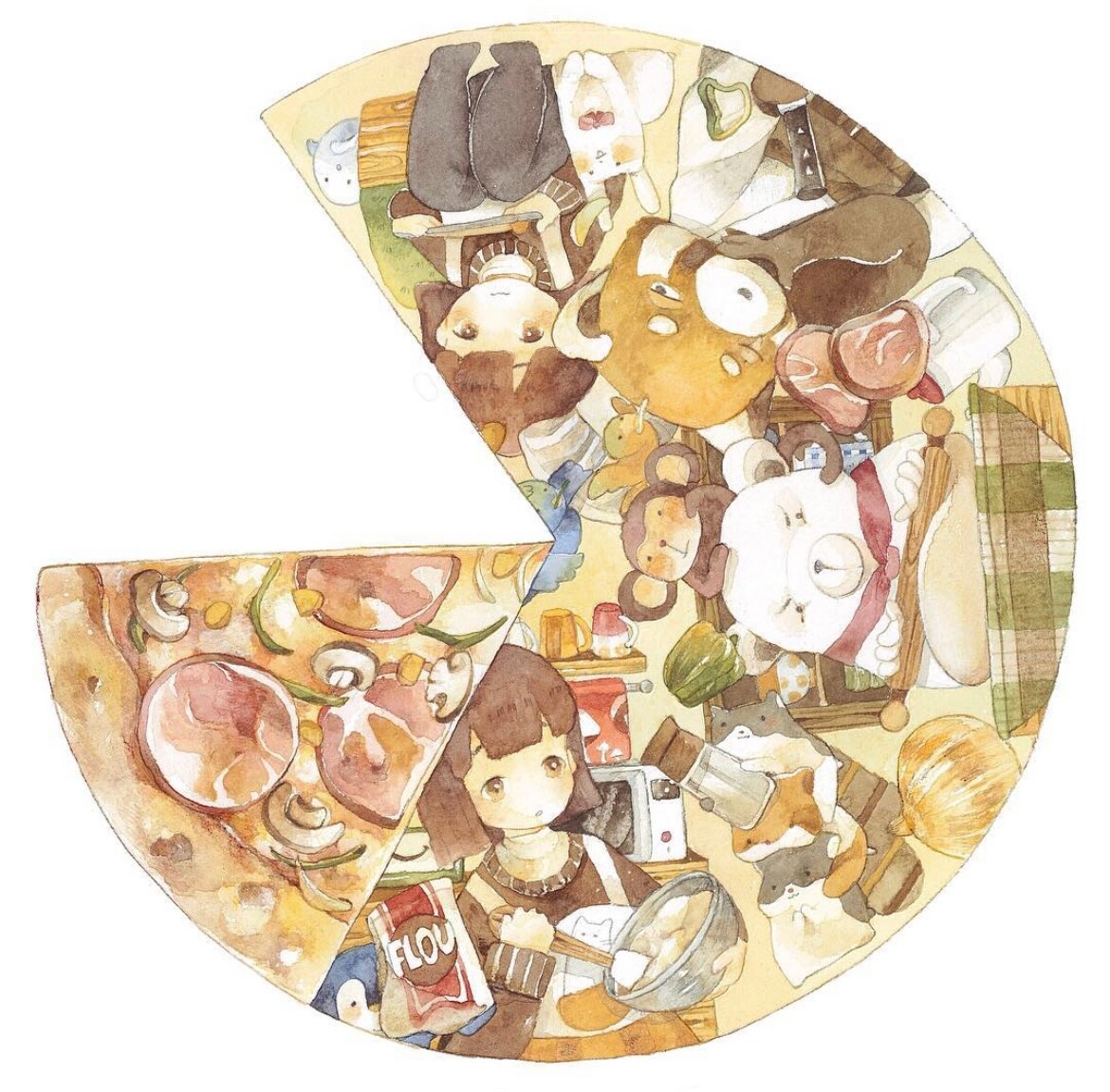 みんなでピザ作り