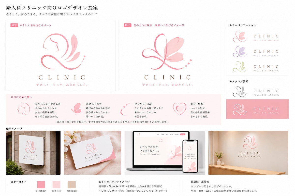 婦人科クリニック向けロゴデザイン