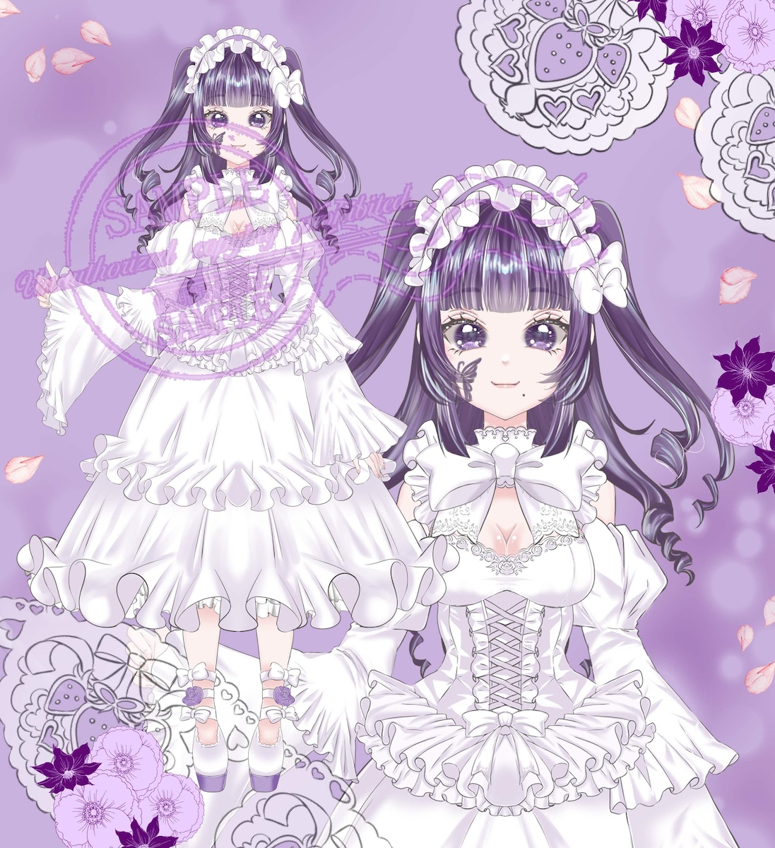 パーツ分けキャラクターイラストの作成