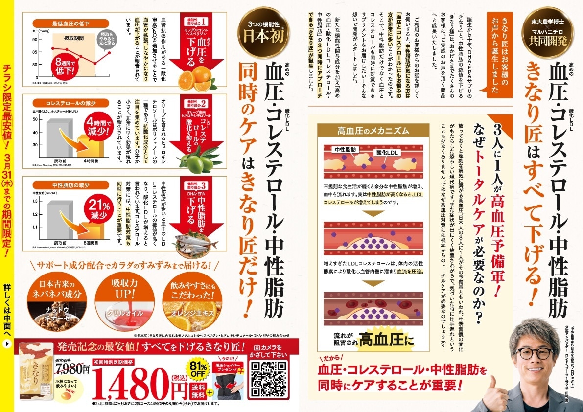 健康食品のDM（中面）