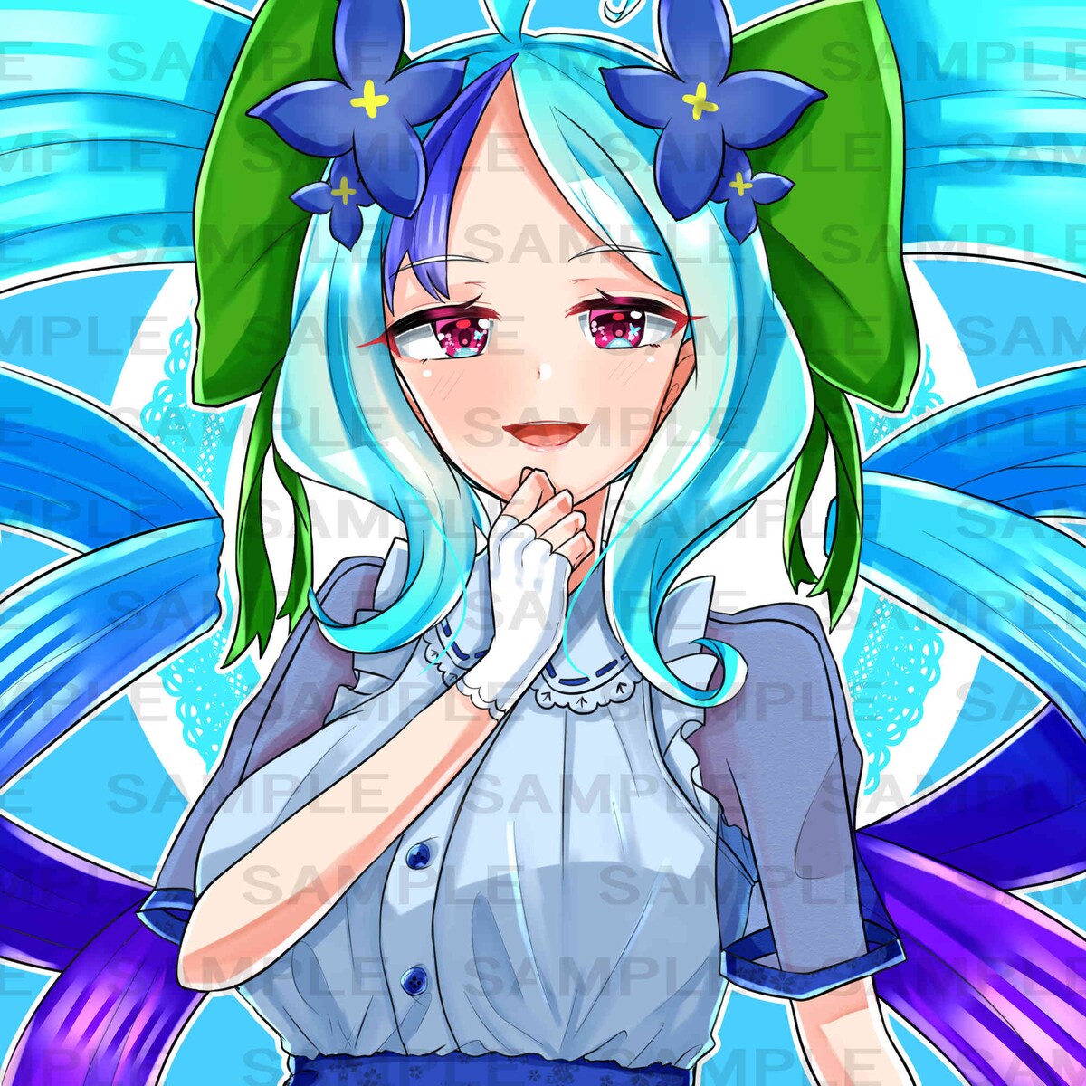 オリジナルキャラクター　アジサイの擬人化（妹）