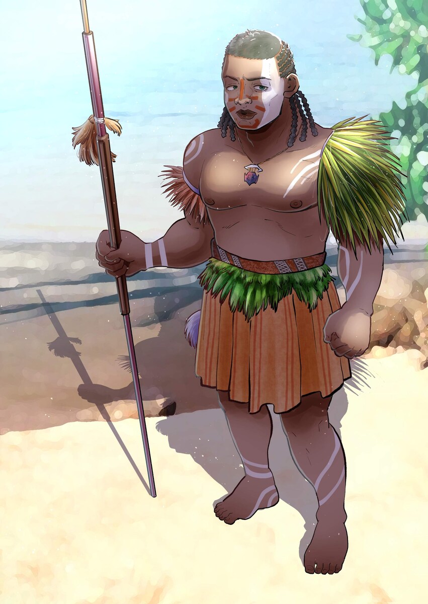 ポリネシア風男性