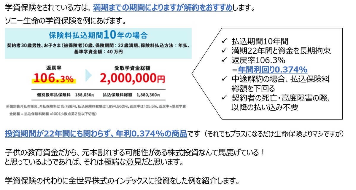 学資保険のPDF資料