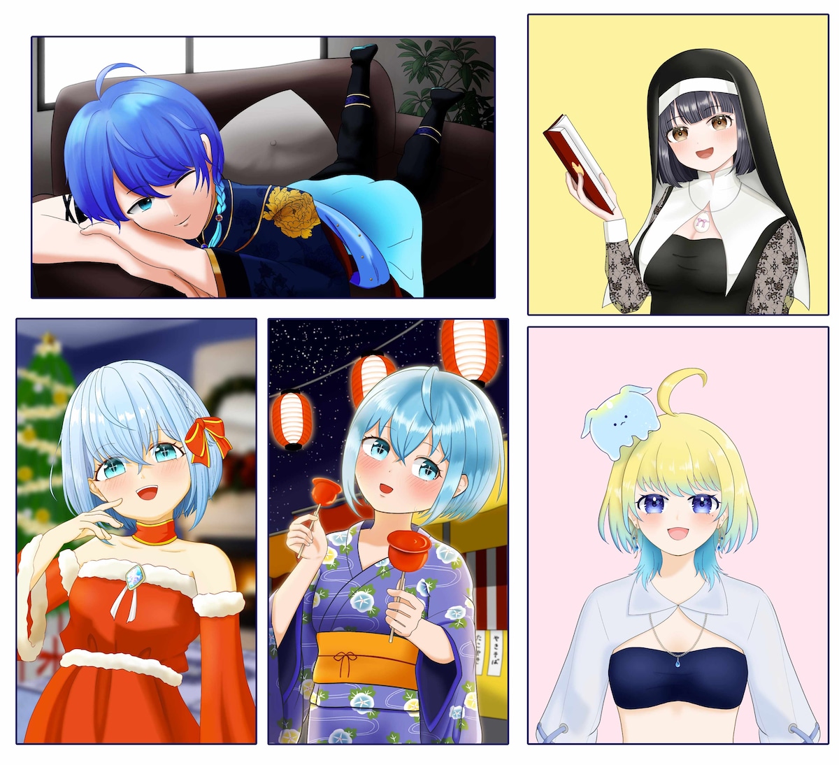 VTuberの立ち絵やイラストなど