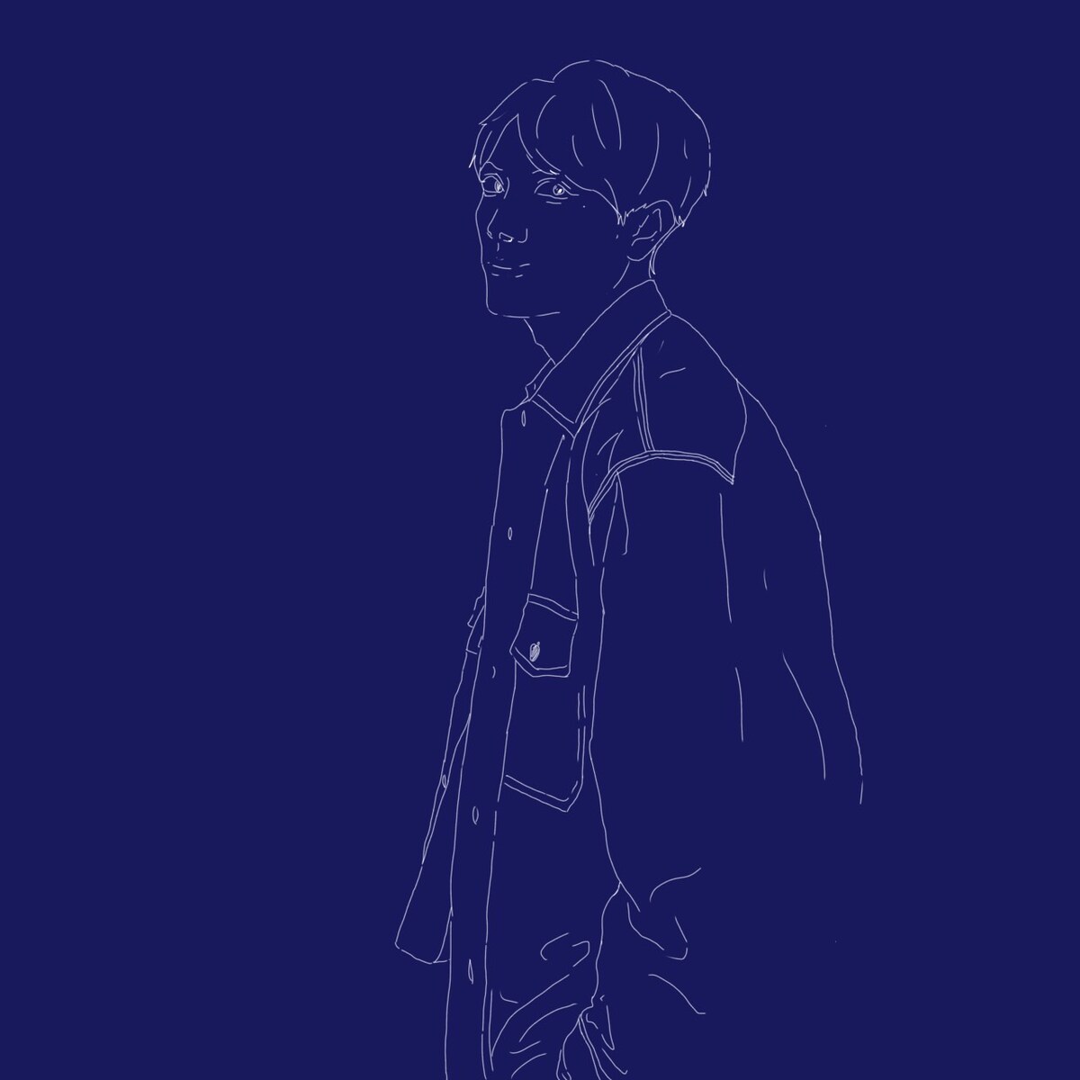 線画(写真をベースに人物イラスト描きます)