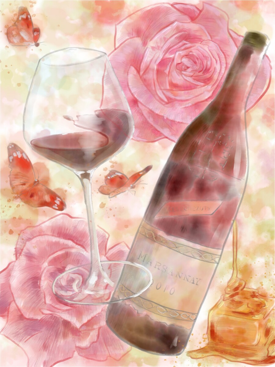 ワインと薔薇の香り
