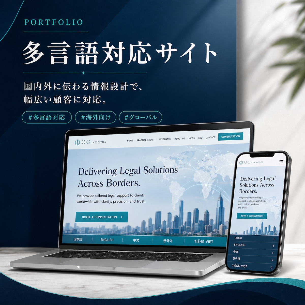 海外にも伝わる多言語サイト
