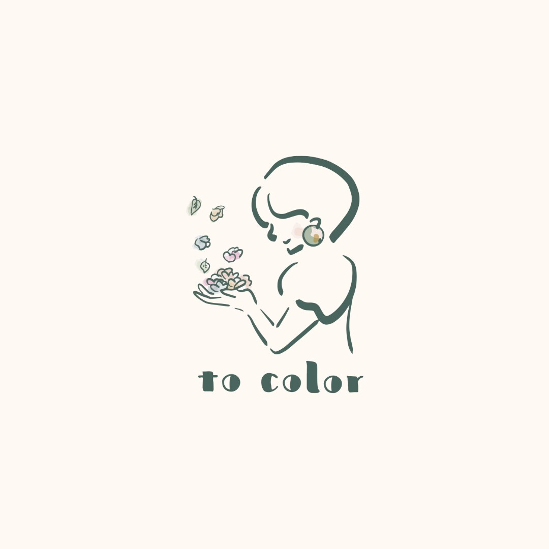 ハンドメイド作家「to color」様のロゴ
