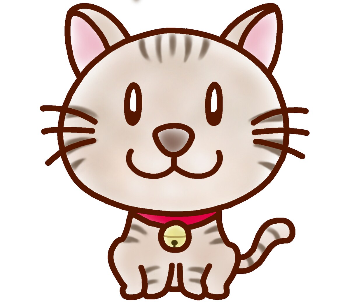 キジトラ猫のキャラクターイラスト