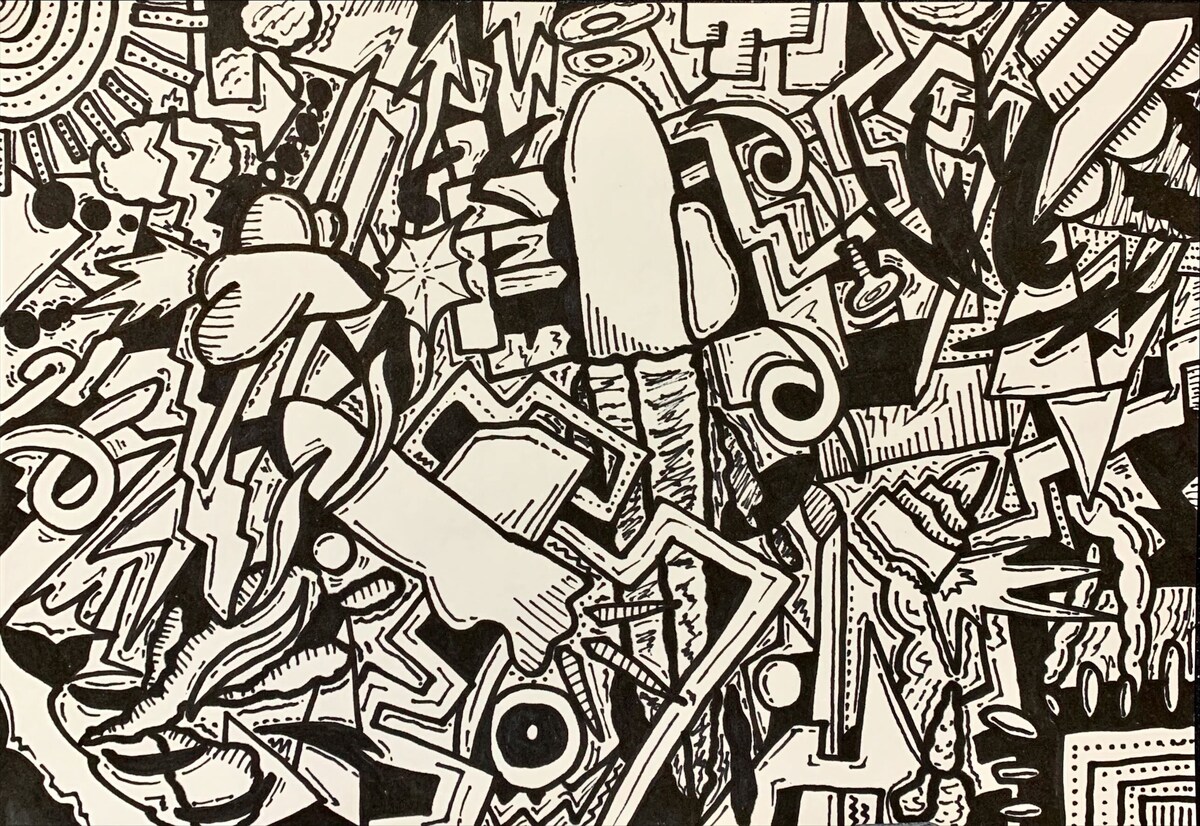 マーカー手描き