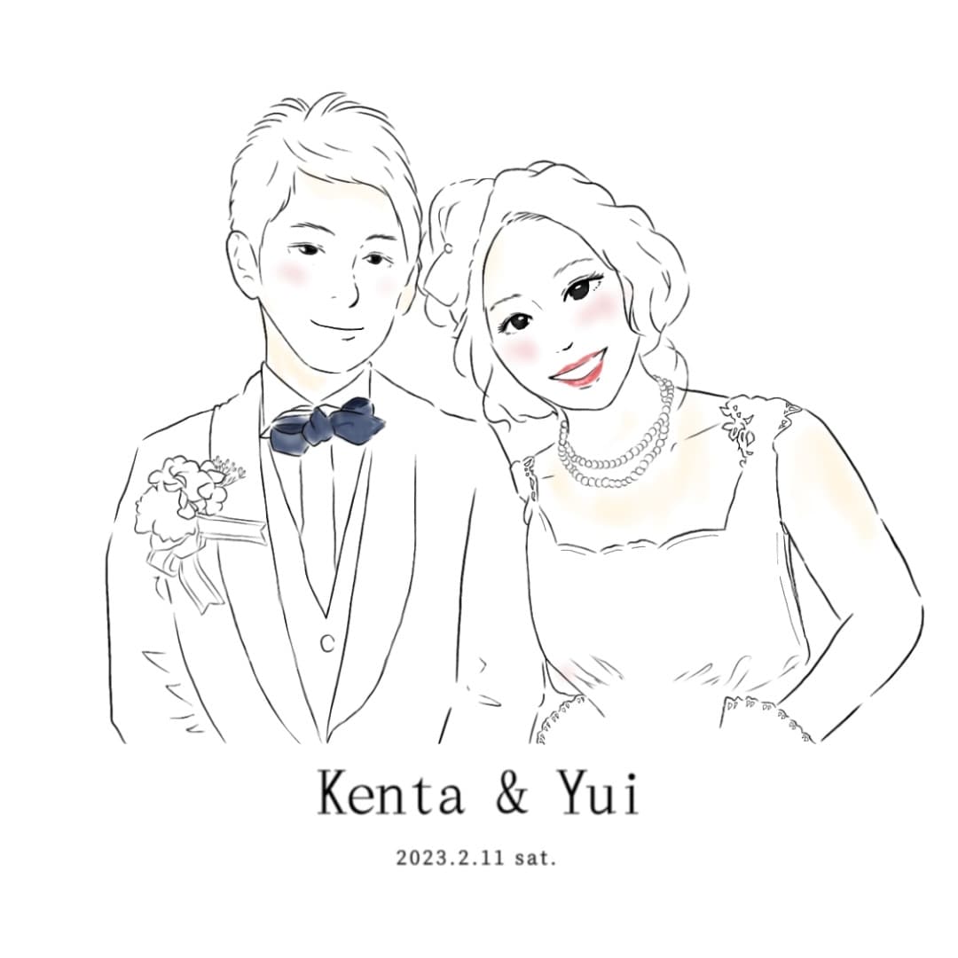 ウエディングボードのイラスト作成