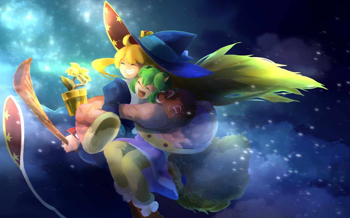 夜空とキャラクター