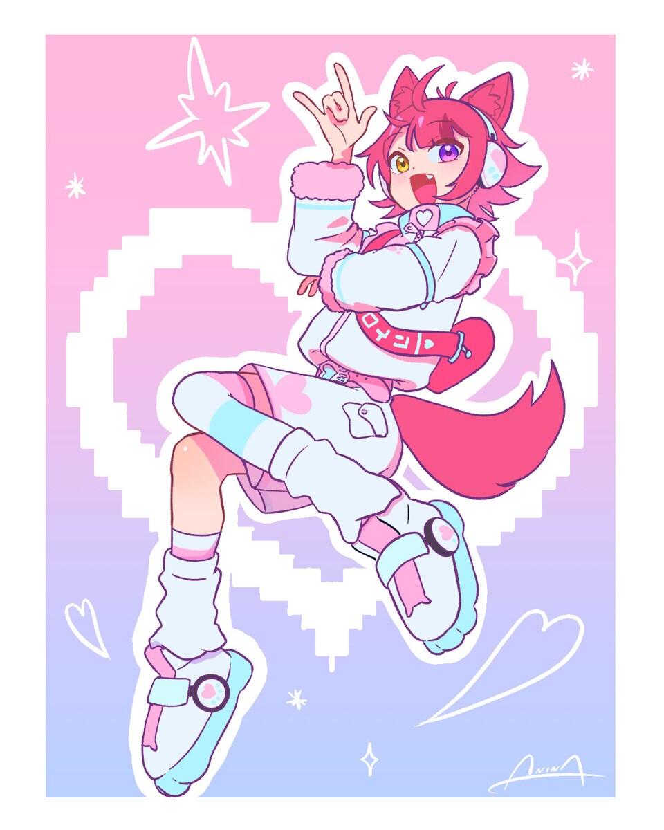 莉犬さん『ヒロイン♡キラー』ファンアートイラスト