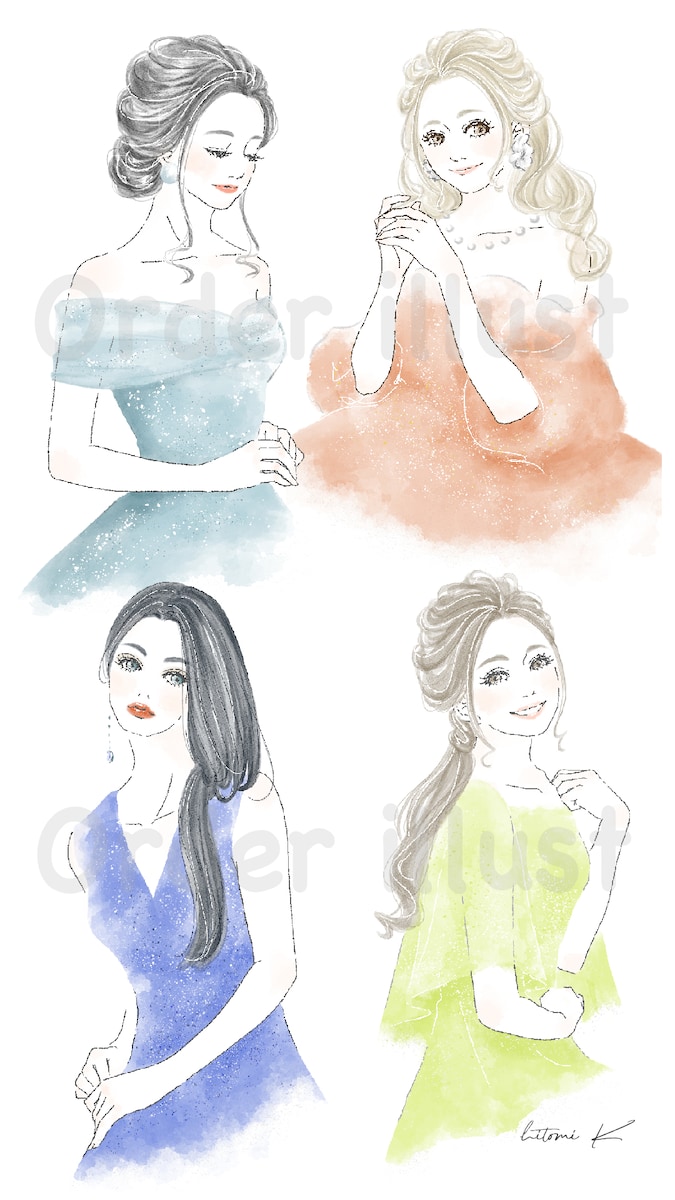 タイプ別女性イラスト（個人様）