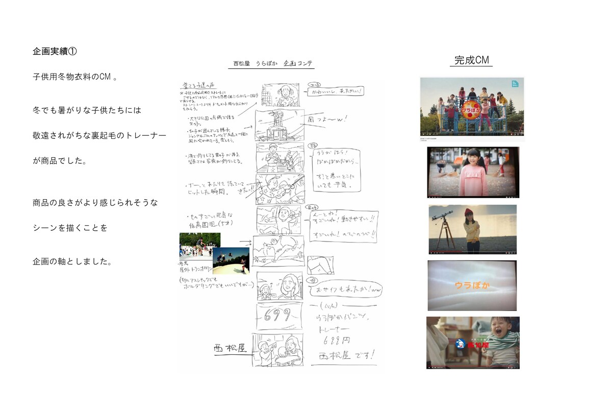 子供用衣料品CM企画