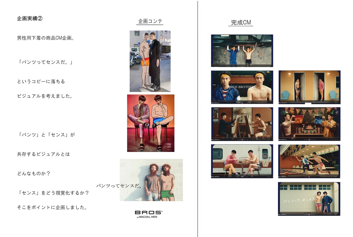 男性用下着CM企画
