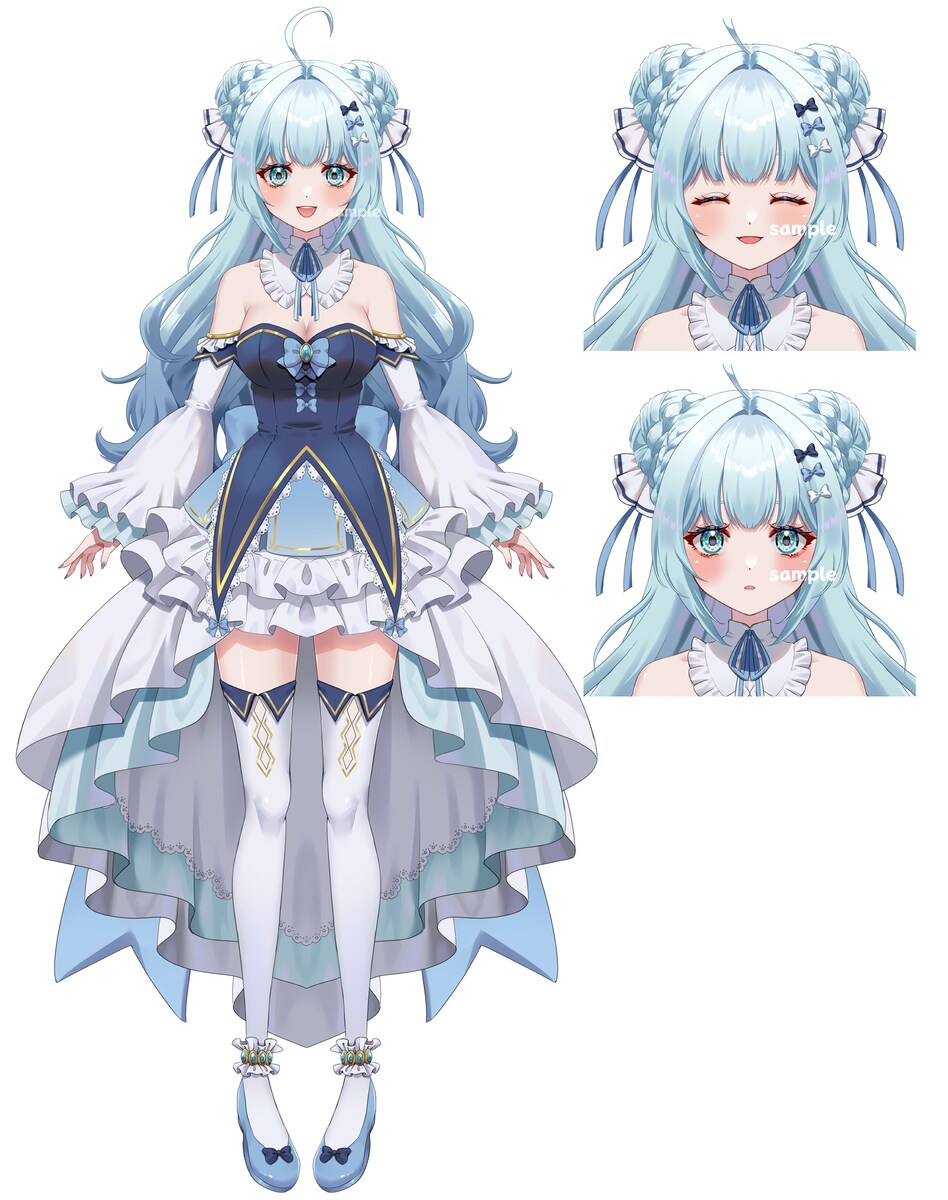 Vtuber Live2Dパーツ分け済み立ち絵（表情差分）
