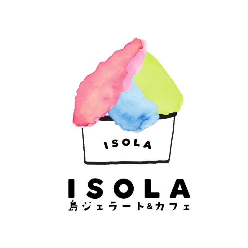 沖縄島ジェラート&カフェ　「ISOLA」さん　ロゴ