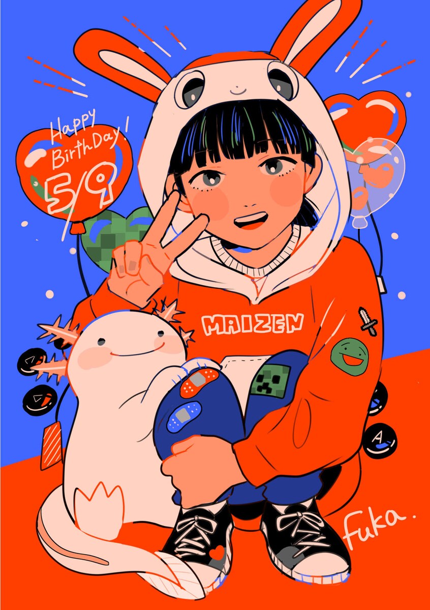 誕生日イラスト　似顔絵