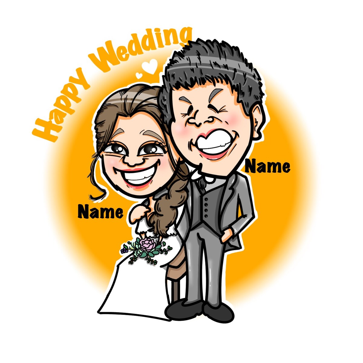 結婚式の似顔絵