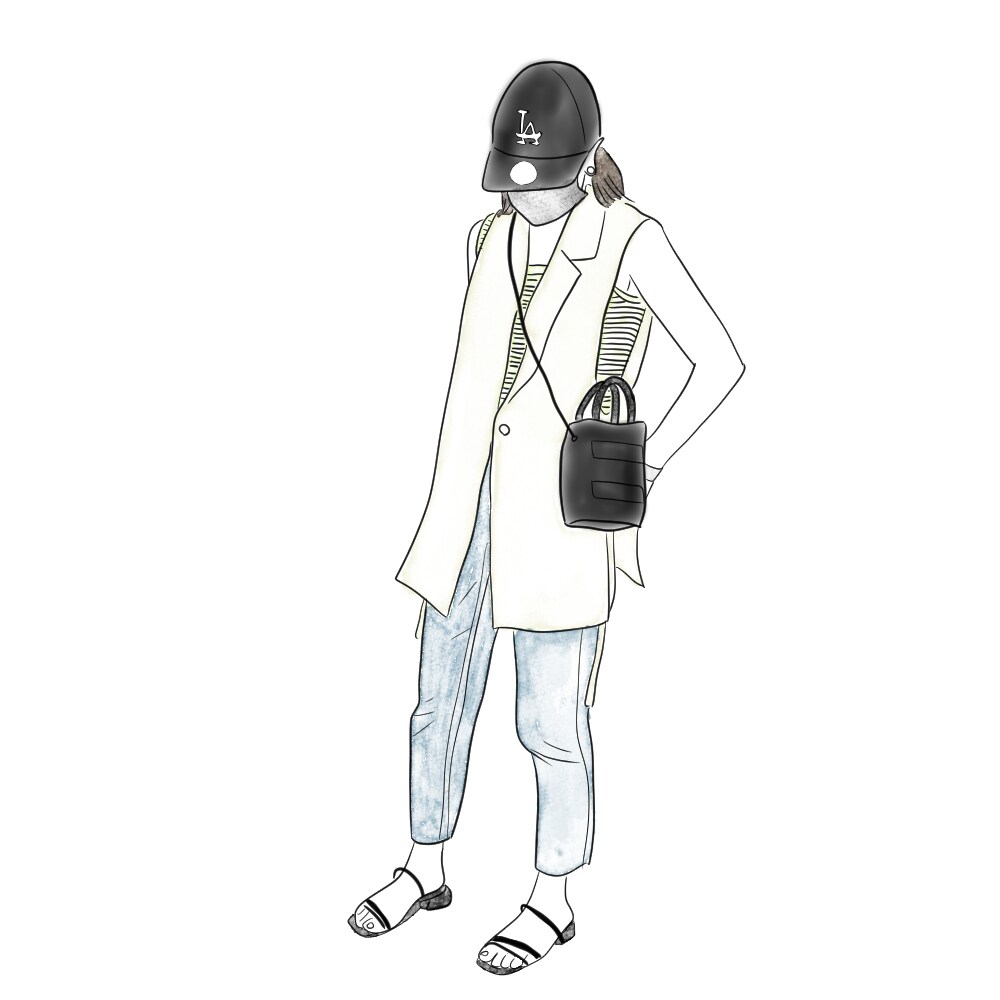 線画イラスト◎女性②