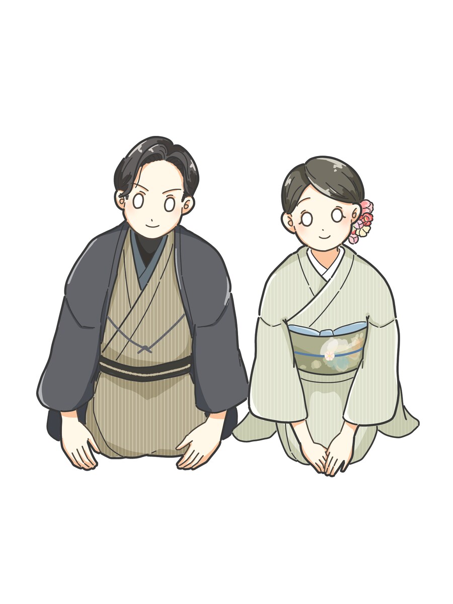 着物夫婦の新年ご挨拶