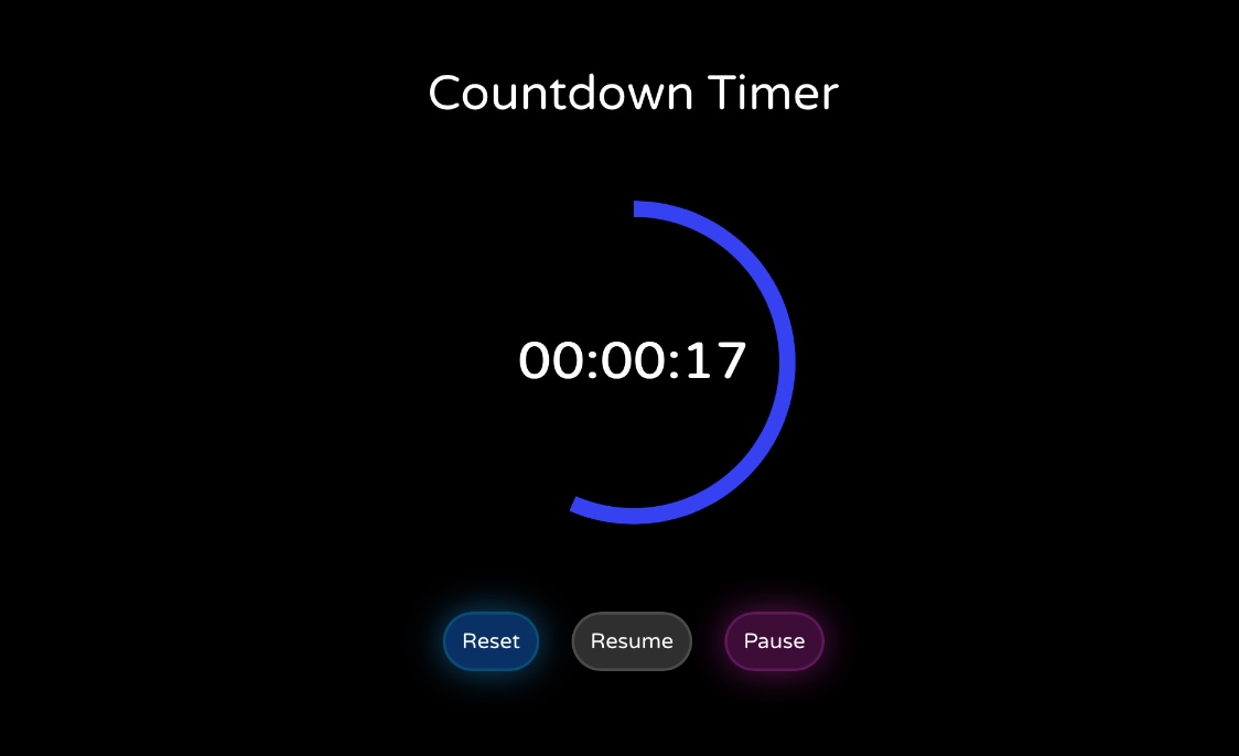 Countdown Timerのデザインおよびコーディング