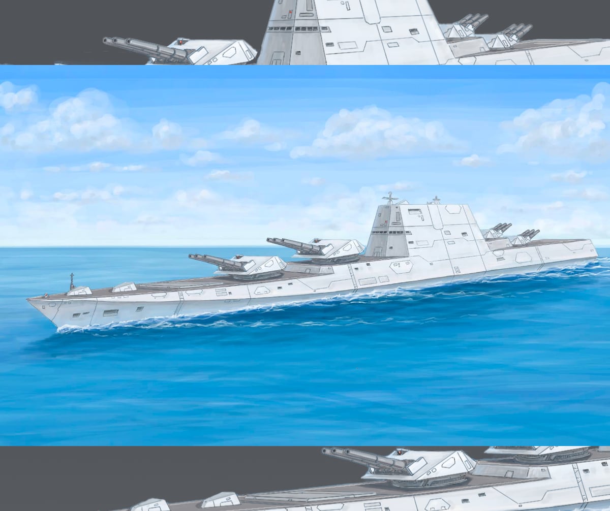ステルス艦のイラスト制作