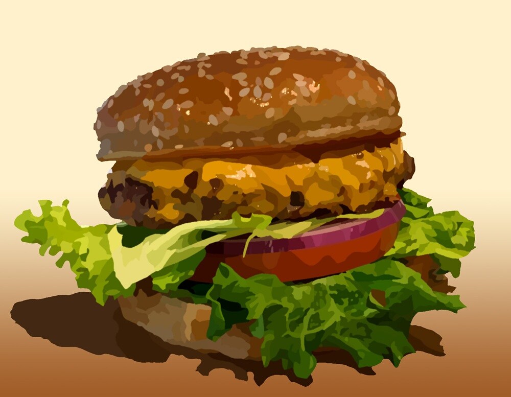 ハンバーガーのイラスト