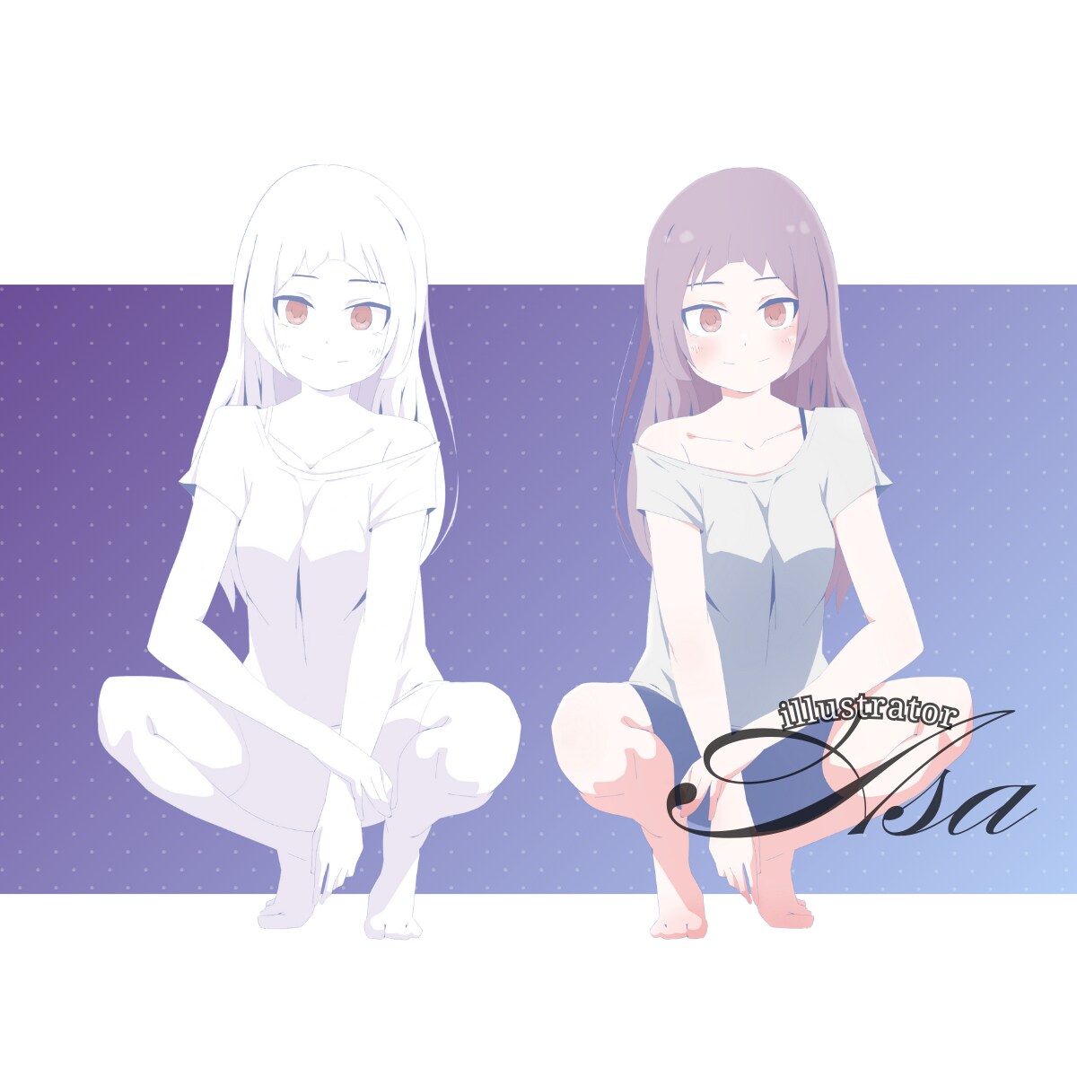 創作女性キャラ｜線と色彩で魅せる世界観の輪郭