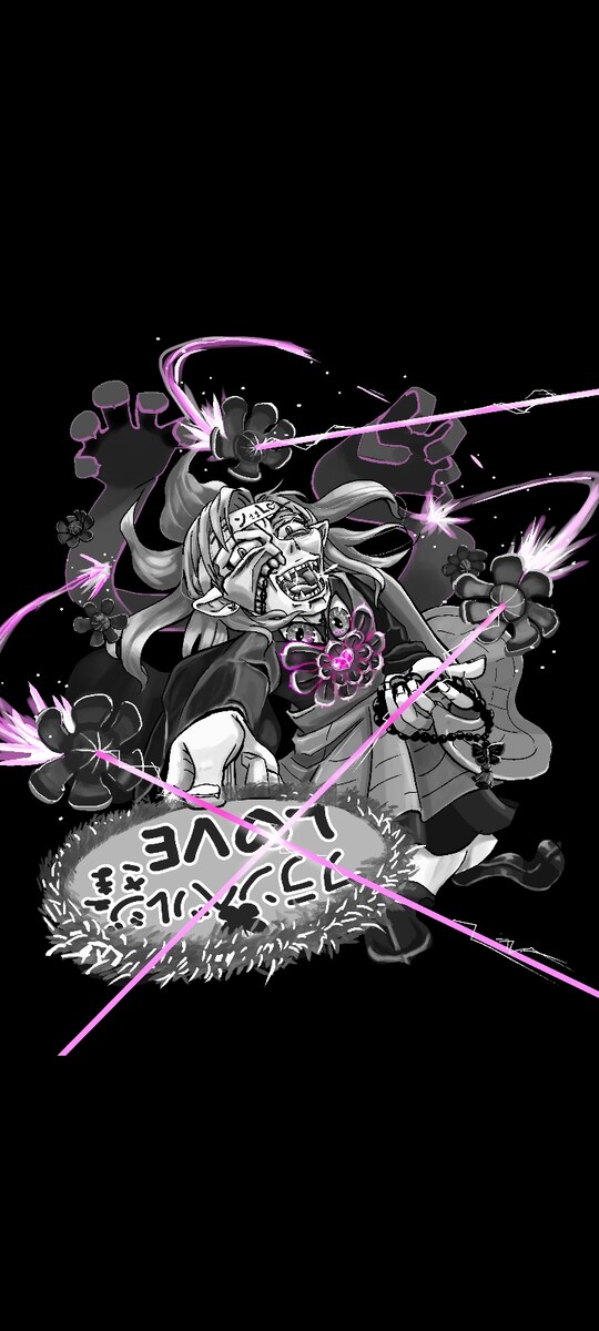 カードゲームイラスト「黒法師」