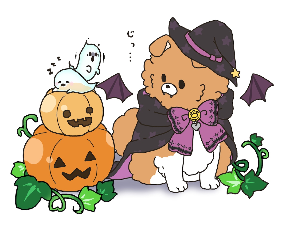 ハロウィン衣装なワンコ