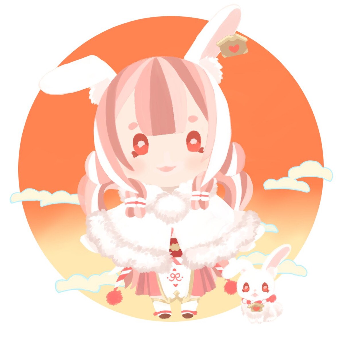 絵本風オリジナルキャラクターイラスト