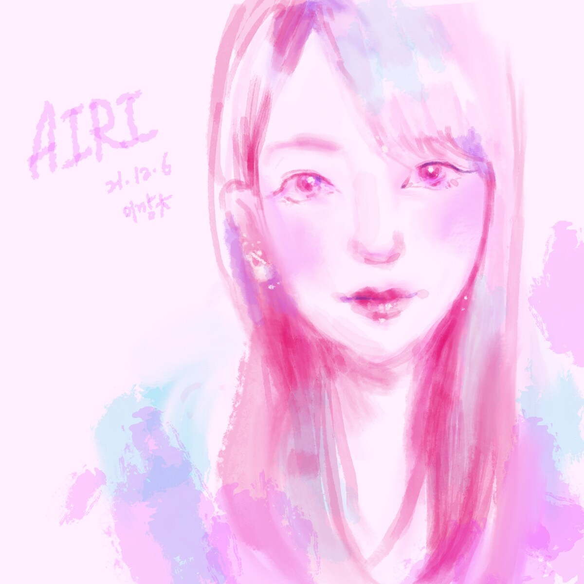 水彩風の似顔絵