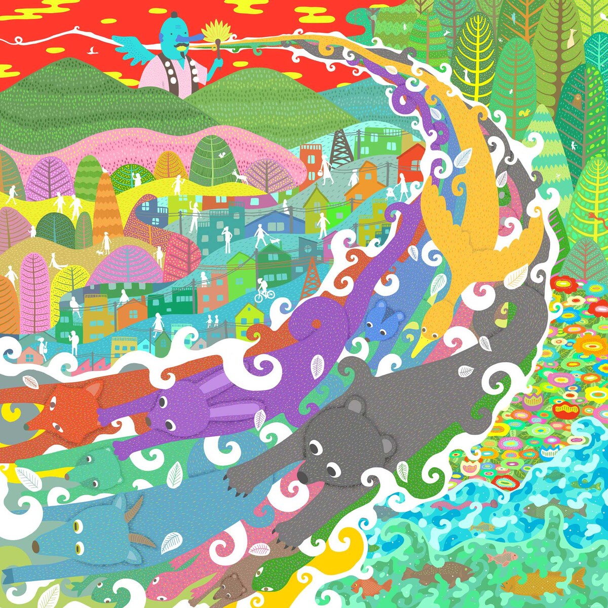 シェアオフィスに常設するイラスト