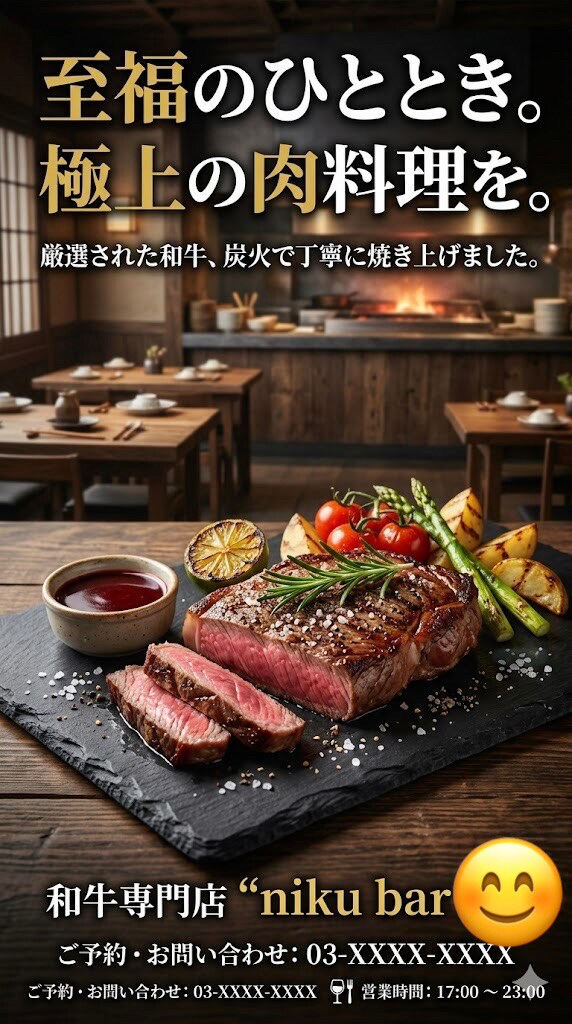 お肉専門店のLP